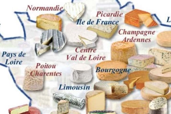 La carte des fromages de France