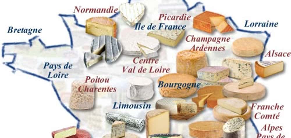Carte de France des fromages