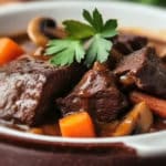 Recette traditionnelle du bœuf bourguignon