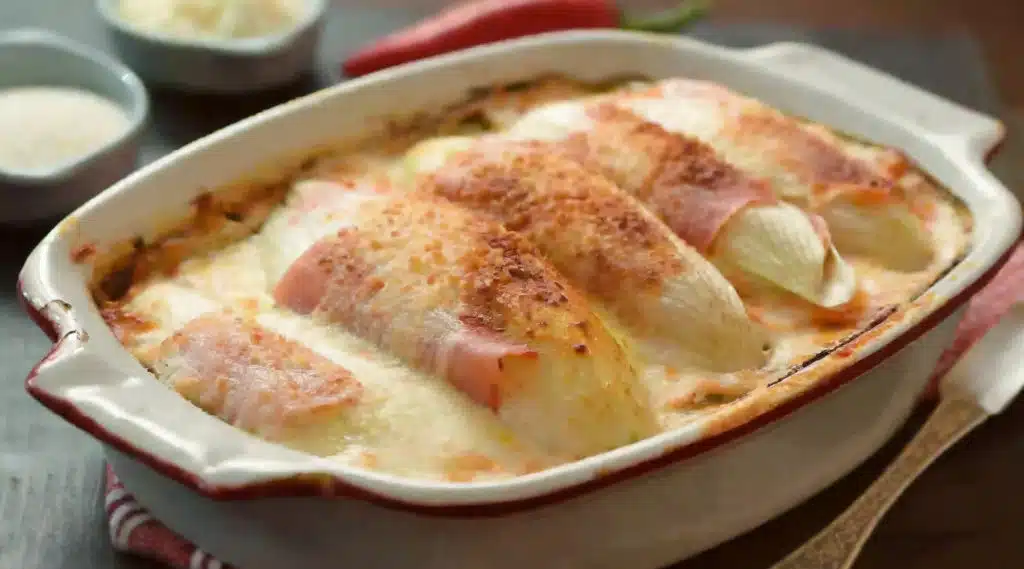 Recette originale du gratin d’endives au jambon