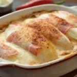 Recette du gratin aux roulades d’endives au jambon à la béchamel