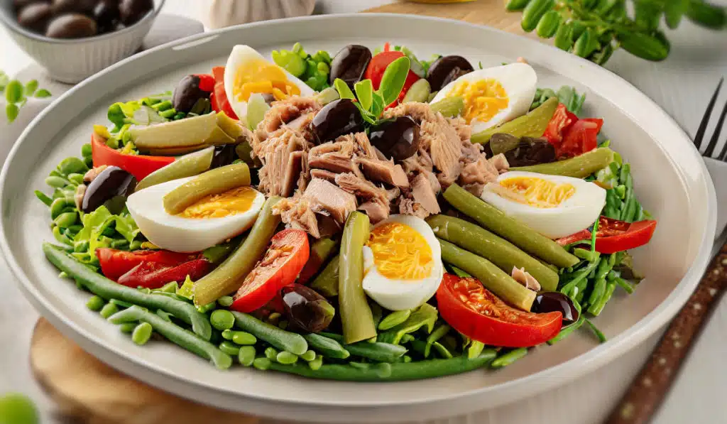 Recette traditionnelle de la salade niçoise