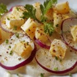 Recette de la salade au radis noir et au gruyère