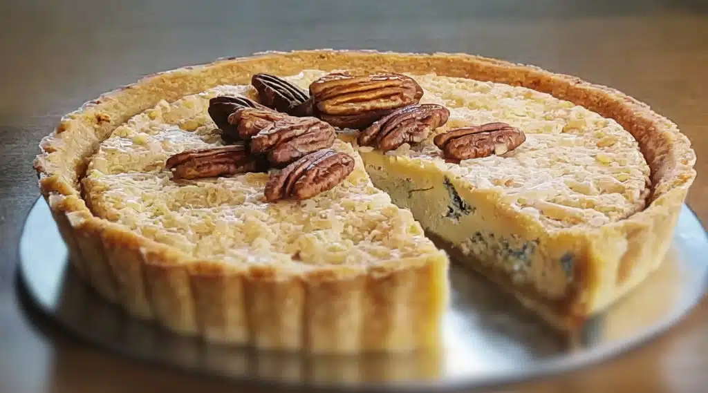 Recette traditionnelle de la tarte au bleu d’Auvergne et aux noix de pécan